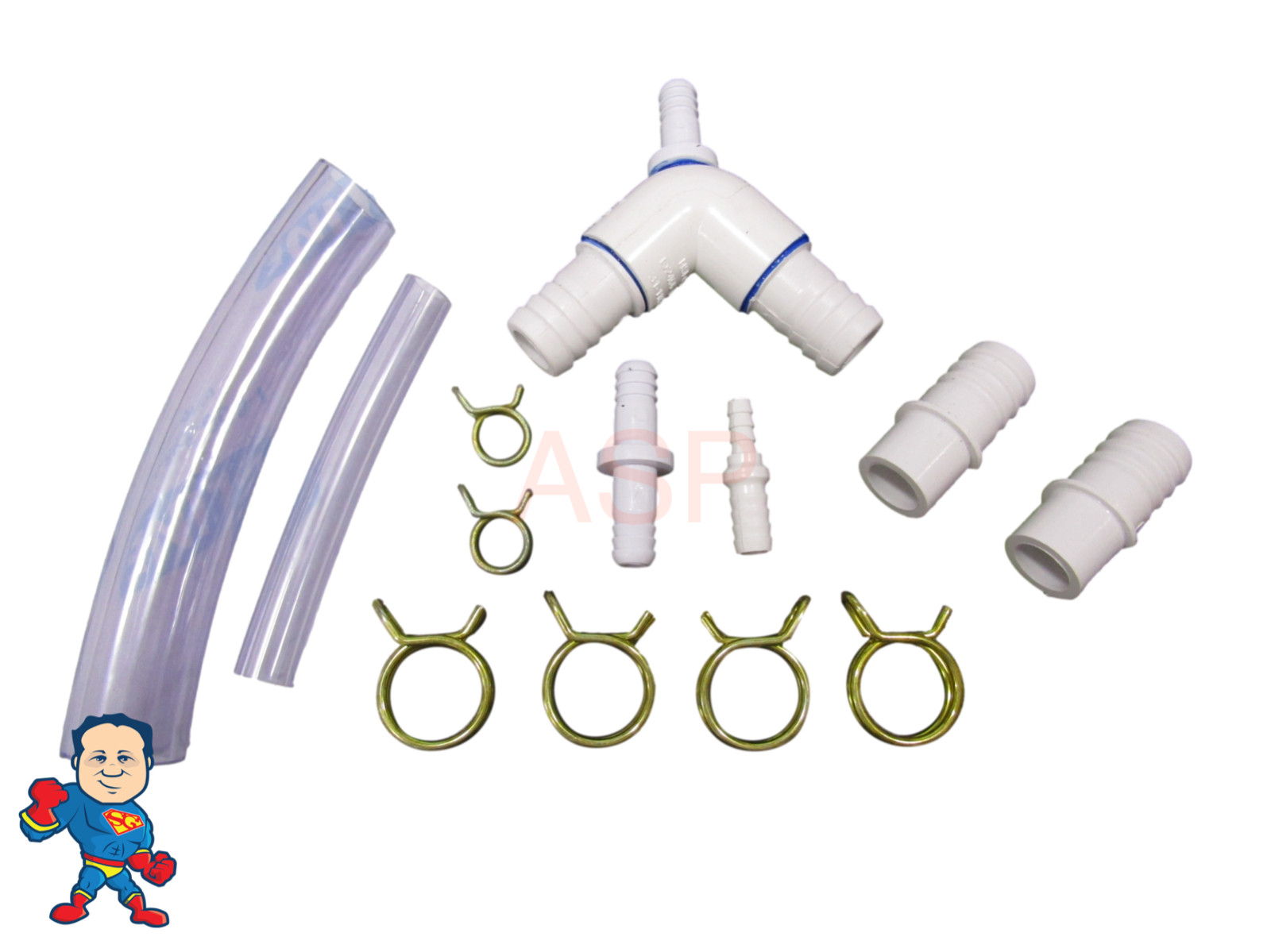 Circulation Pump Fitting Watkins Hotspring 3/4" bar x 3/4" Barb 3/8" Barb Kit gallery
