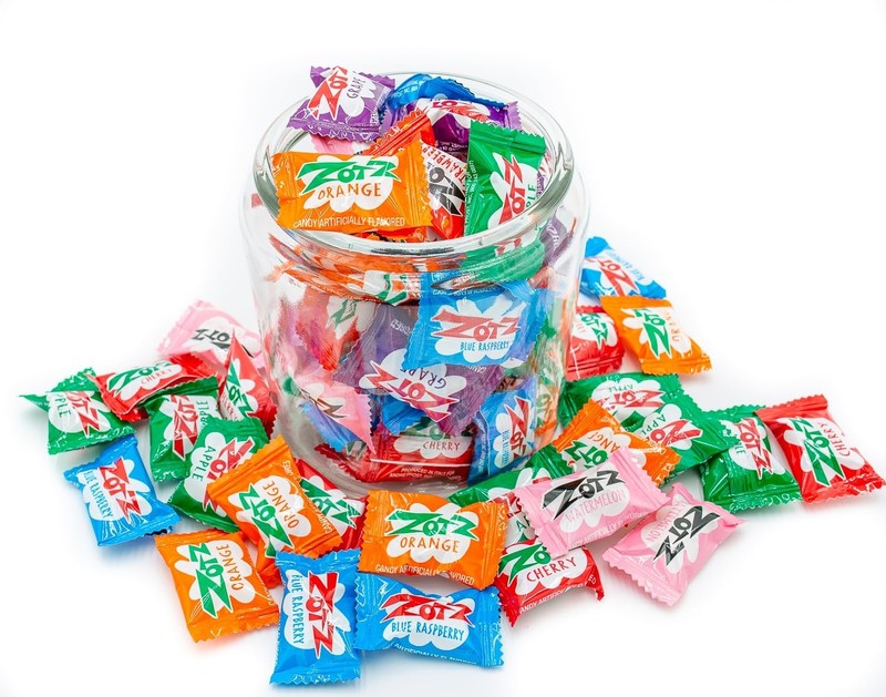 Zotz Fizzy Sour Candy, 7 Assorted Fruit Flavors Bulk Retro Hard Candy (2 Pounds) gallery