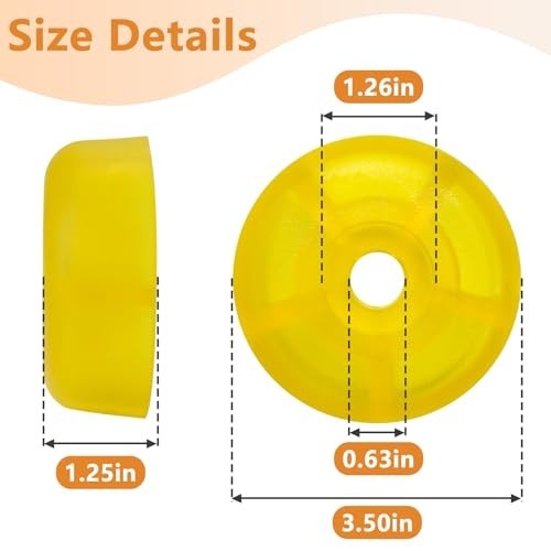 Carriage Stop Roller Yellow Bumper Replacement Parts for Ladder Hoist - 2 Pack gallery