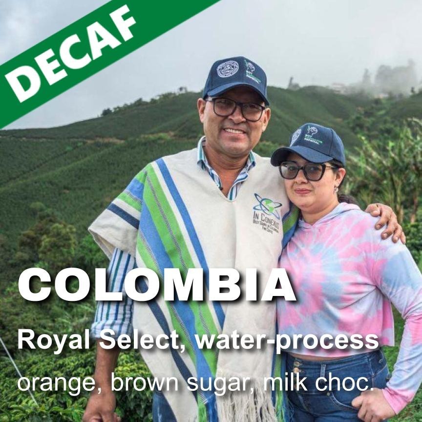 Colombia DECAF unroasted green coffee, Royal Select mountain-water process, 4lbs gallery