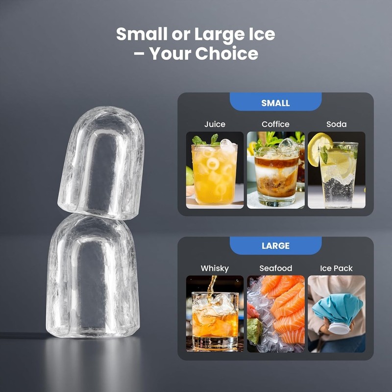 Electatic Ice Makers Countertop,26Lbs/24H,8Pcs in 6Mins,Portable Ice Maker Machi gallery