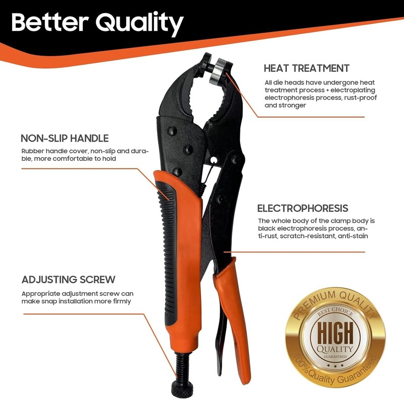 Heavy Duty Snap Fastener Tool kit, Punching Function, Snap Button Tool with A... gallery