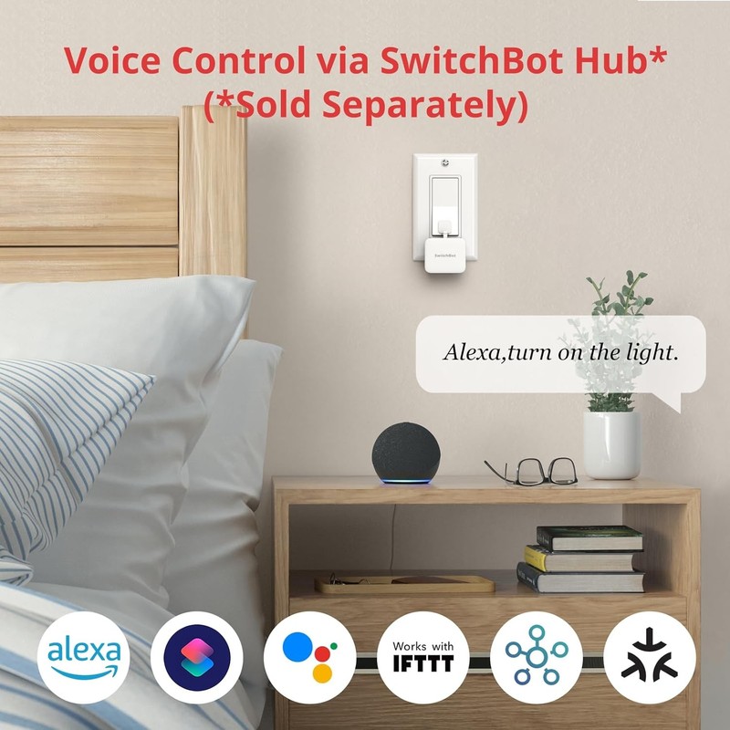 Switchbot Smart Switch Button Pusher (Bluetooth) App Timer Control, No Wiring gallery
