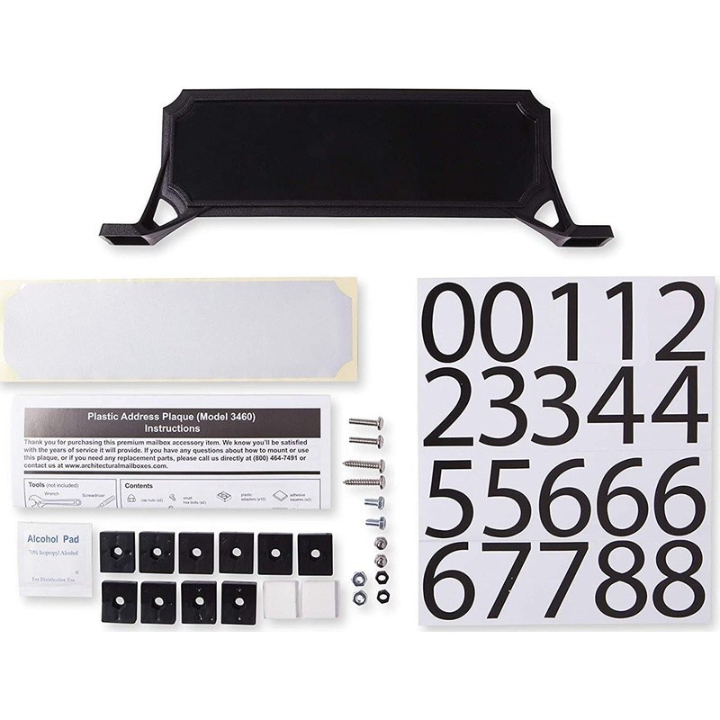 Double Sided Address Plaque Reflective Sign Customizable Easy Installation New gallery