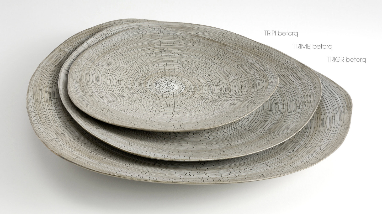 *New* Rina Menardi Triangolo Platter (Tripti 17" x 16") - Birch Craquele - $295 gallery