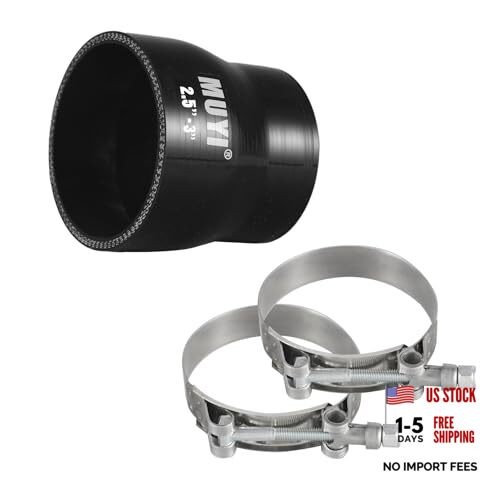 2.5" to 3 inches Silicone Reducer Intercooler Tube Kit, 4 Layers Reinforced gallery