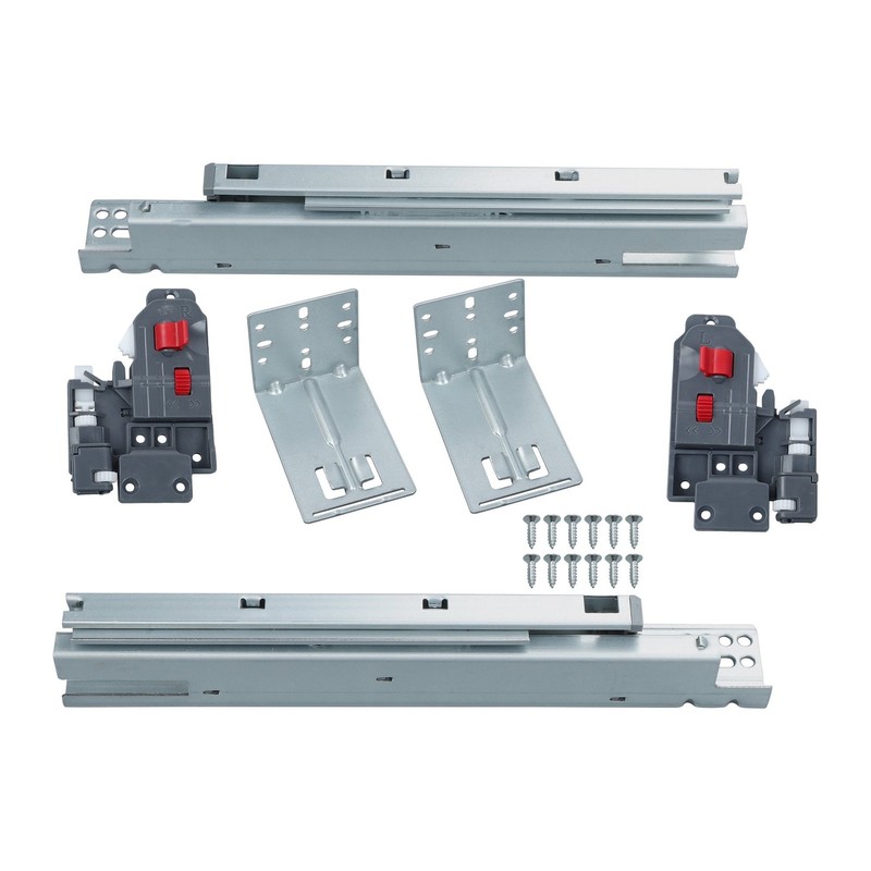 Undermount Drawer Slides, Soft Close, Full Extension, 100lb Capacity 12" gallery