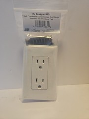 White RV Electrical Outlet Durable Design Easy Installation for Motorhome Power