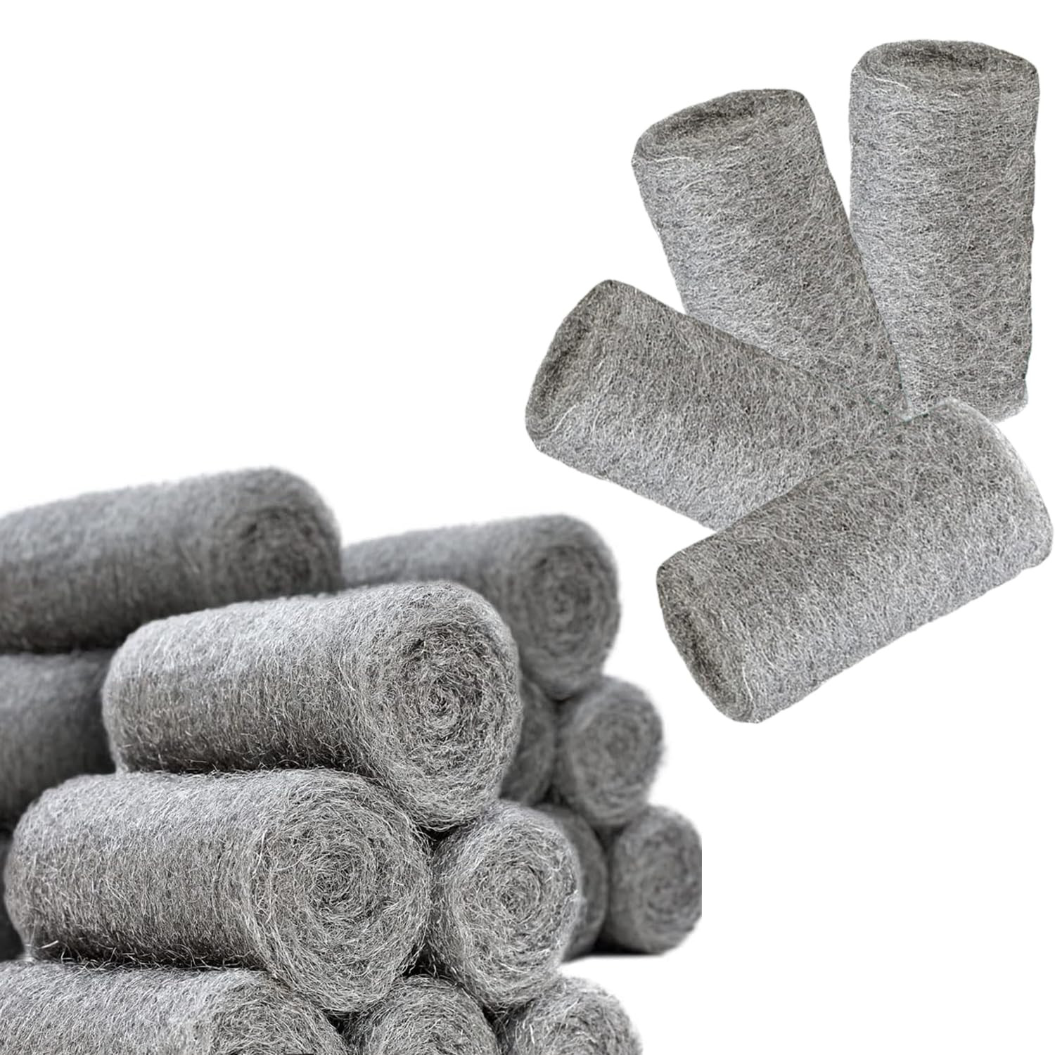 Extra Fine Steel Wool Pads 0000 - 24PCS for Polishing and Mice Control gallery
