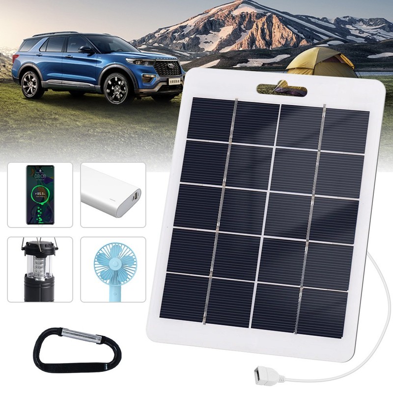 10/20W Portable USB Solar Panel Charger Power Bank for Outdoor Camp Hiking Phone gallery