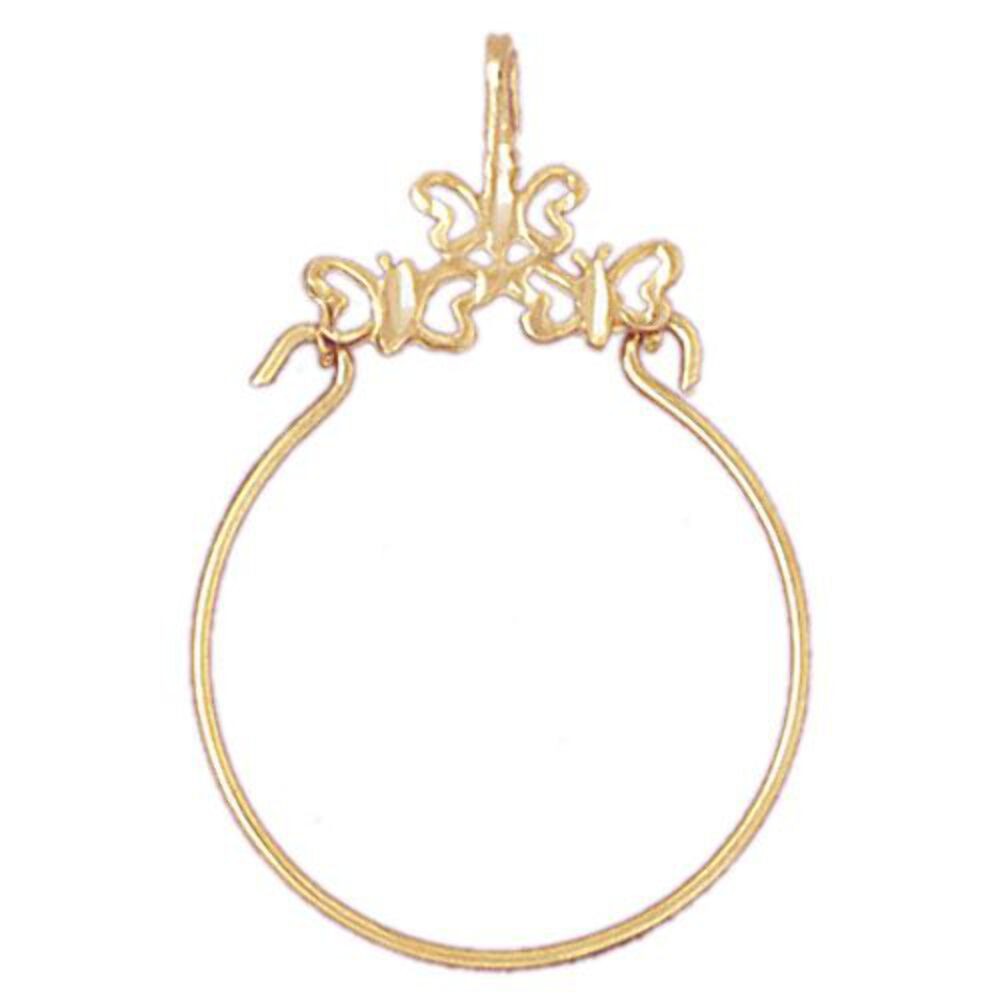 Butterfly Charm Holder Charm Pendant 14k Gold (1 Gram) gallery