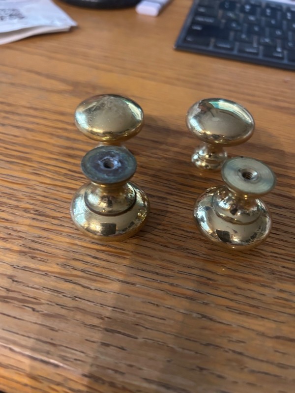 Solid Brass 3/4" Knob in Unlacquered Brass 48 pieces gallery