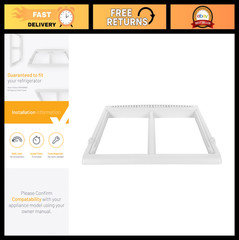 Refrigerator Shelf Frame & Crisper Drawer Cover – White, Impact Resistant Replac