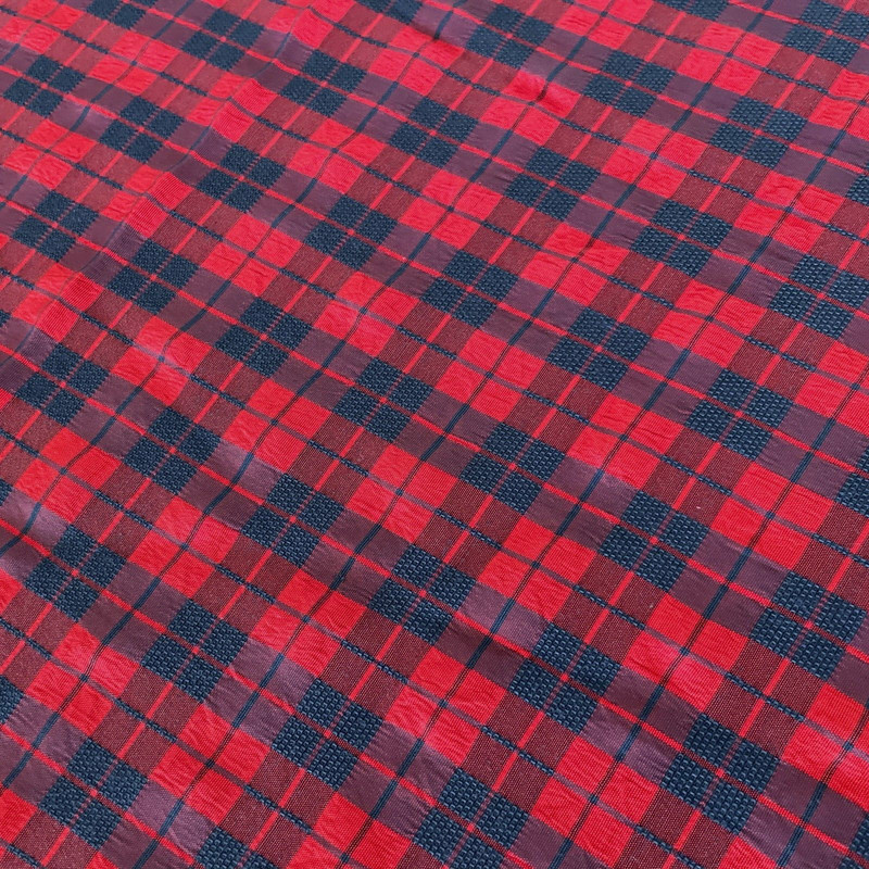 Square / Rectangle 52x54" Red and Navy Blue Plaid Tablecloth gallery