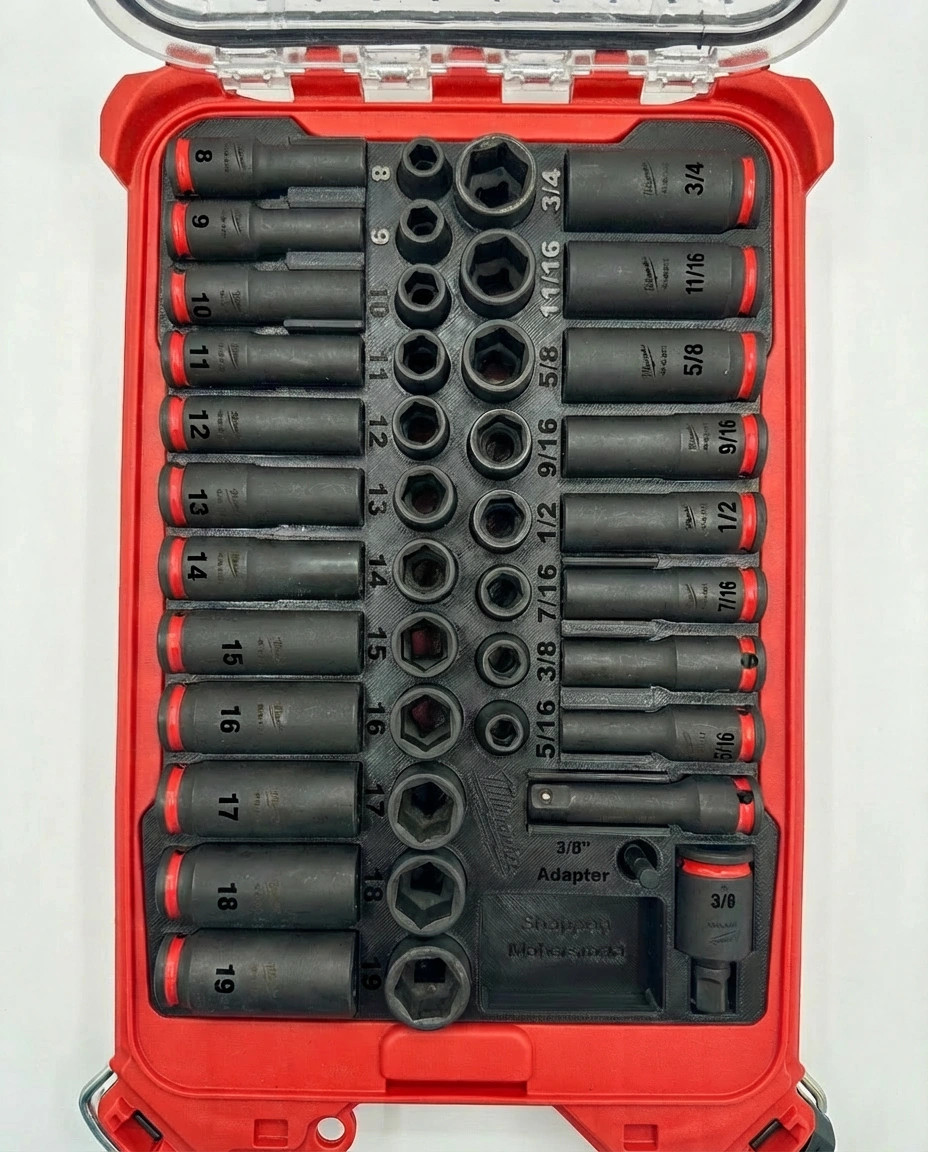 Fits Milwaukee 49-66-7009 Socket Insert PACKOUT Low Profile Bin (Insert Only) gallery