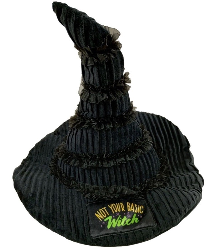 NWT Wicked "Not Your Basic Witch" Black Witches Hat Plush Pillow Elphaba gallery
