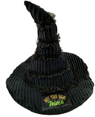 NWT Wicked “Not Your Basic Witch” Black Witches Hat Plush Pillow Elphaba