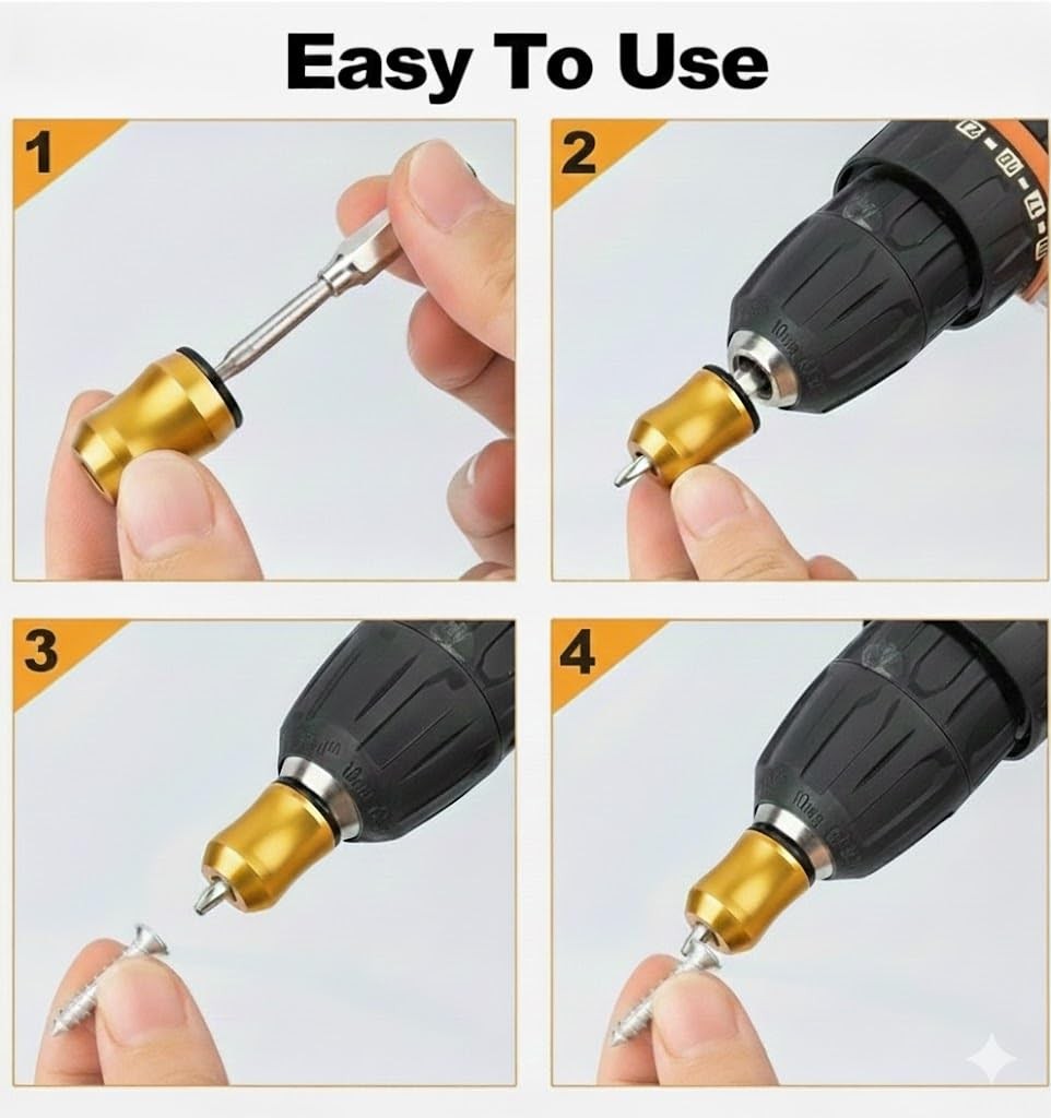 Strong Magnetic Screw Ring, 3pcs Universal Screwdriver Head Green Red Yellow gallery