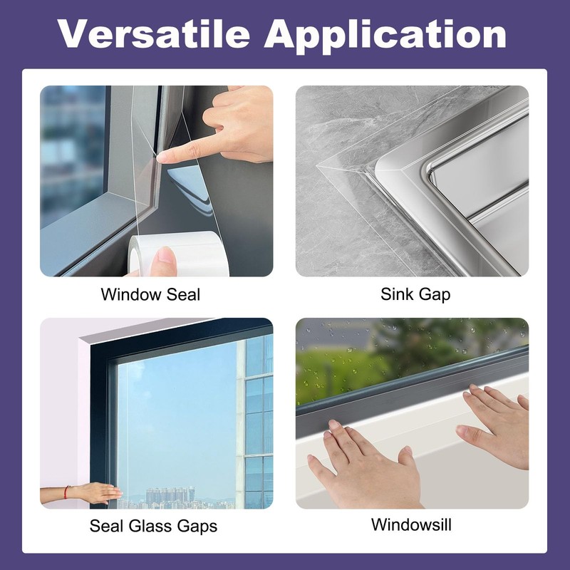 Transparent Window Sealing Tape,2.75 Inch x 32.8 FT,Window Insulation for Win... gallery