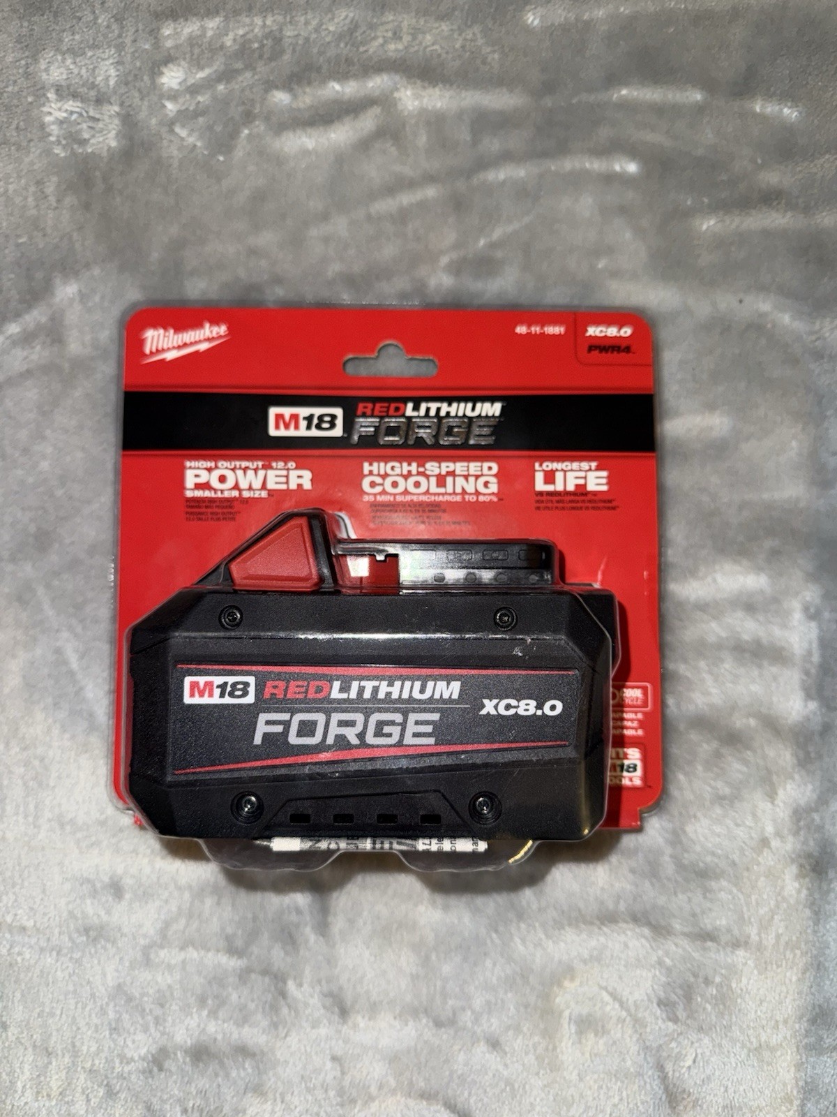Milwaukee 48-11-1881 M18 18V Red Lithium Forge 8.0 Battery gallery