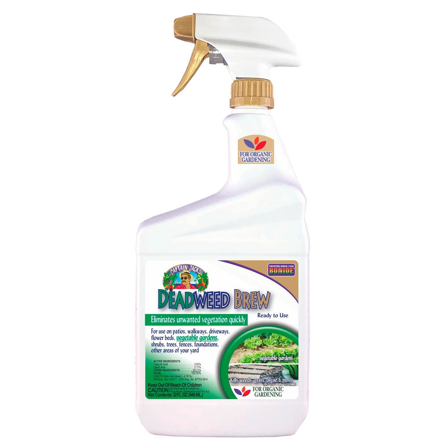 Bonide Captain Jack's Lawnweed Brew, Controls Disease and Weeds, 32 oz RTU gallery