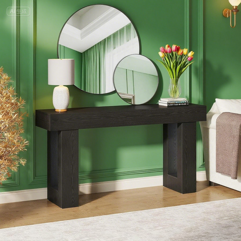 Long Console Table Living Room Table Utilitarian Design for Multiple Home Areas gallery