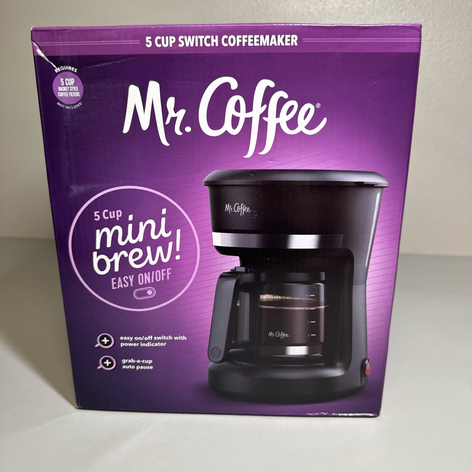NEW | Mr. Coffee Mo. 2134286 5-Cup Mini Brew Switch Maker White 5-Cup Compact gallery