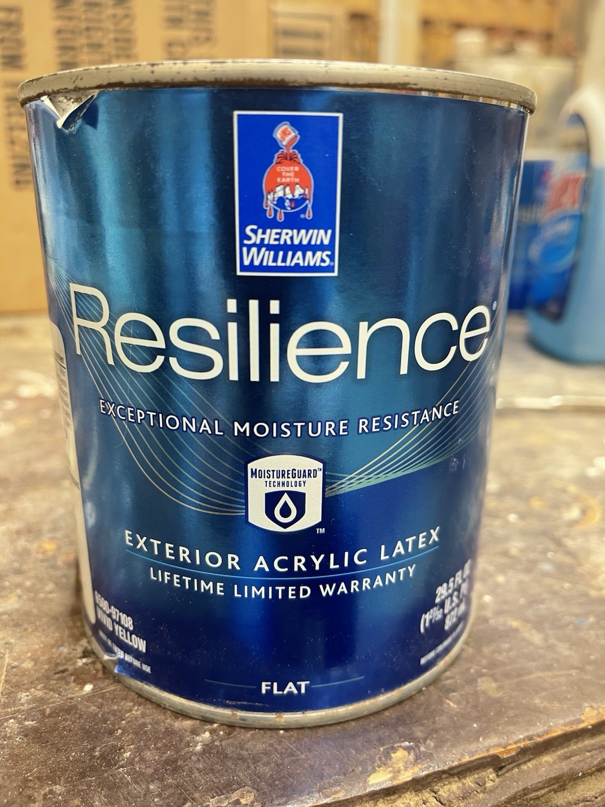 1 Qt Resilience Sherwin Williams Exterior Acrylic Latex Paint/Vivid Yellow Base gallery