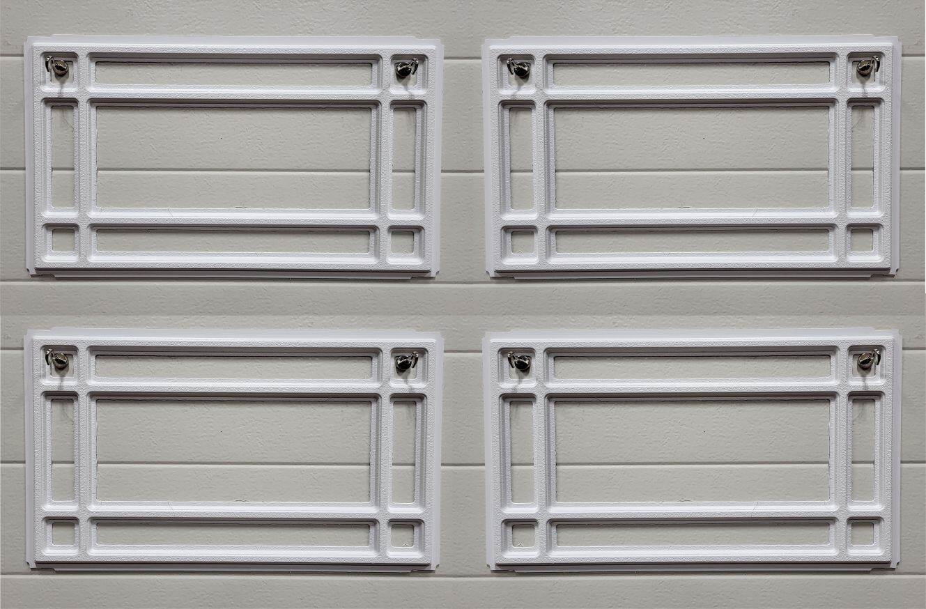 CLOPAY Prairie 510 Window Inserts /Short Panel Garage Door White Set of 4 gallery