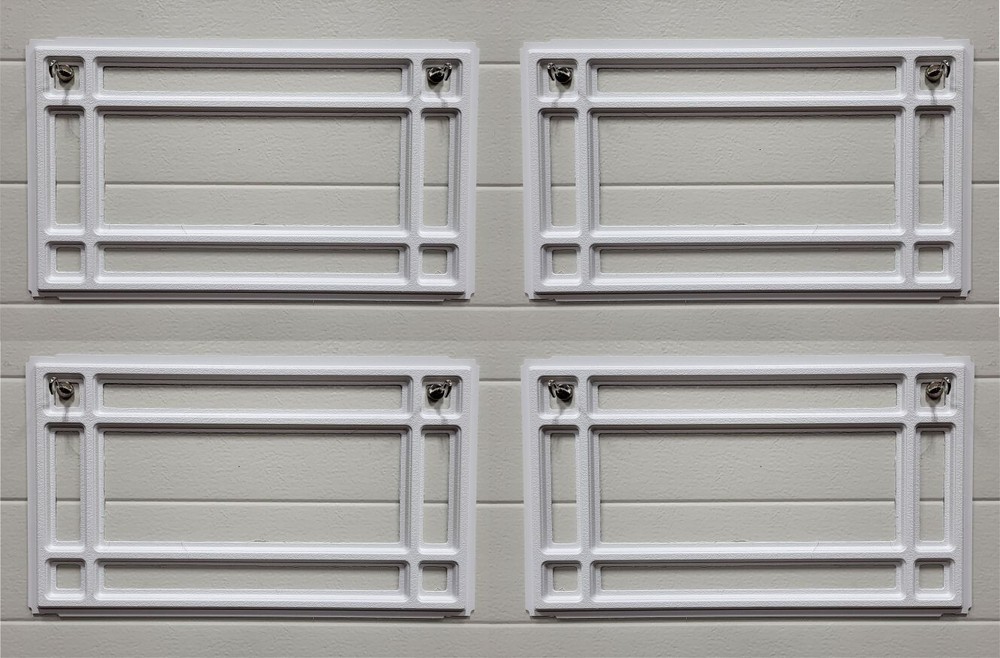 CLOPAY Prairie 510 Window Inserts /Short Panel Garage Door White Set of 4