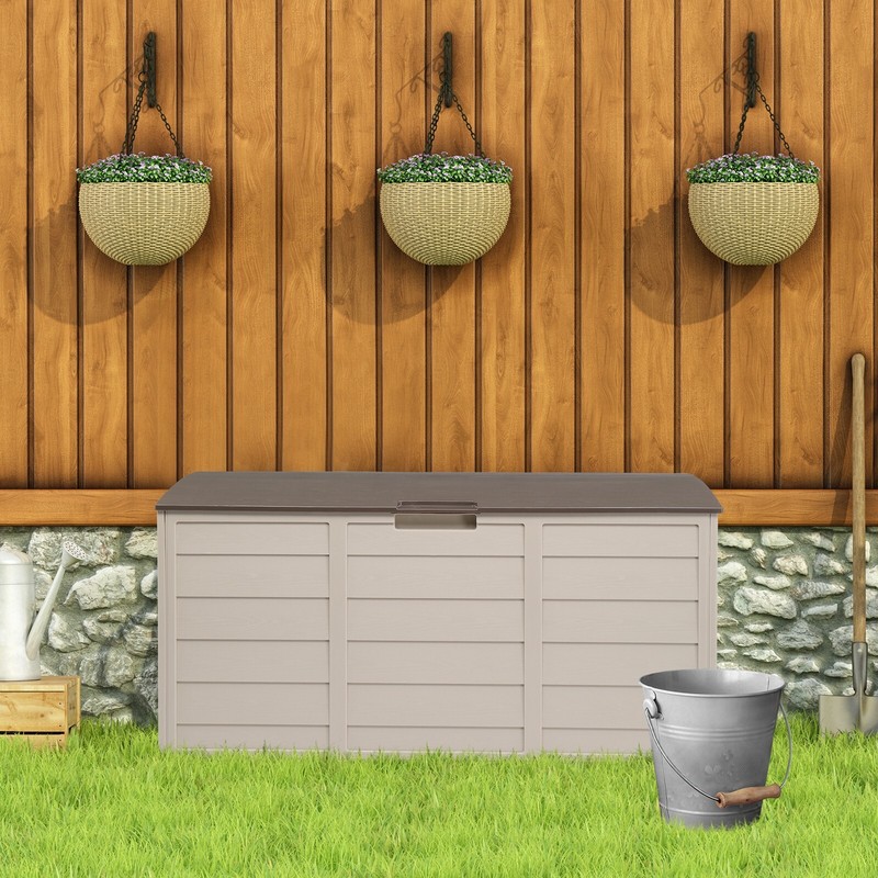 Outdoor Storage Deck Box Large Chest Bin Patio Garden 75-Gal Container Lockable gallery