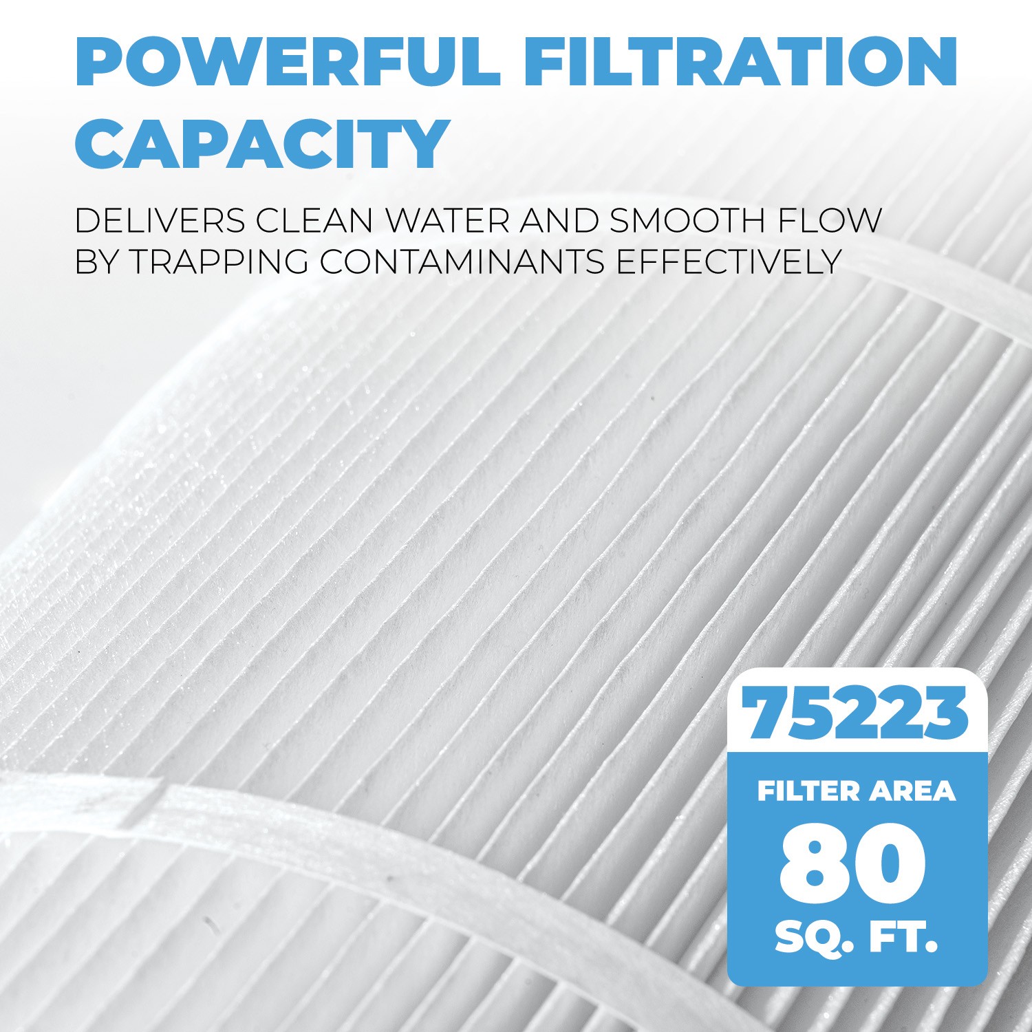 XtremepowerUS Pool Filter Replacement Cartridge 4-PACK X 80 sq.ft. OD: 20" x 7" gallery
