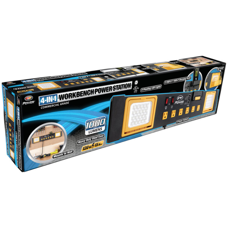 Performance Tool 1000LM 120V Workbench Power Station with built-in LED Lighting gallery