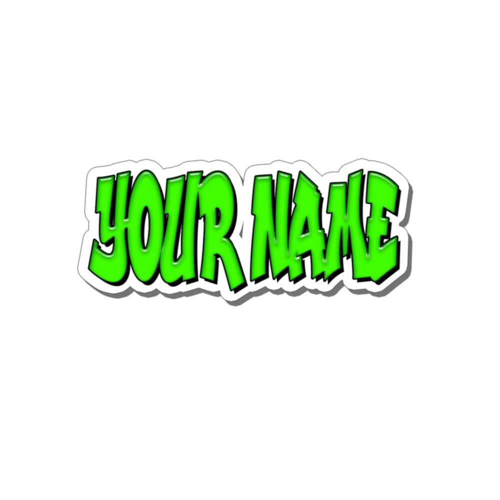 Custom Personalized Vinyl Graffiti Name Decal Sticker Car GREEN or YOUR CHOICE gallery