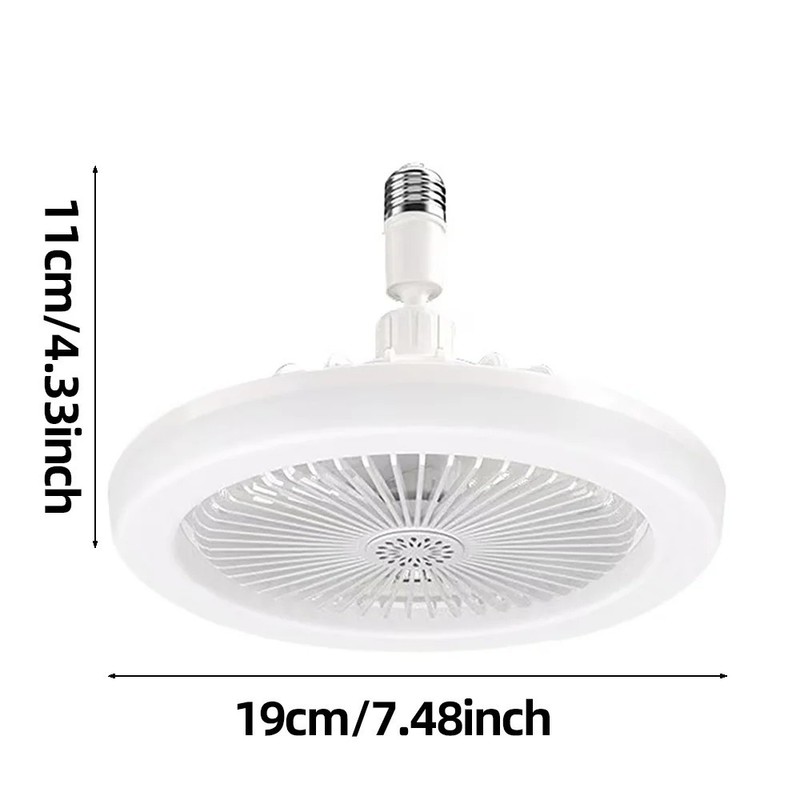 Fan For E27 Socket Light With Remote Ceiling Fan Adjustable Smart LED 3Speed AC gallery