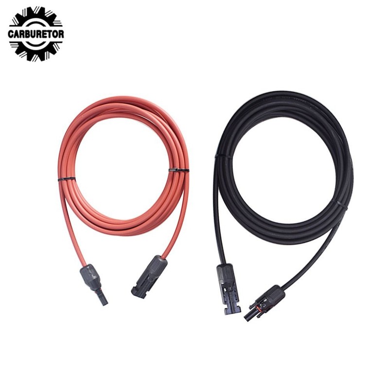 Black And Red Solar Panel Extension Cable Wire Connector 12AWG 1 Pair 10FT gallery