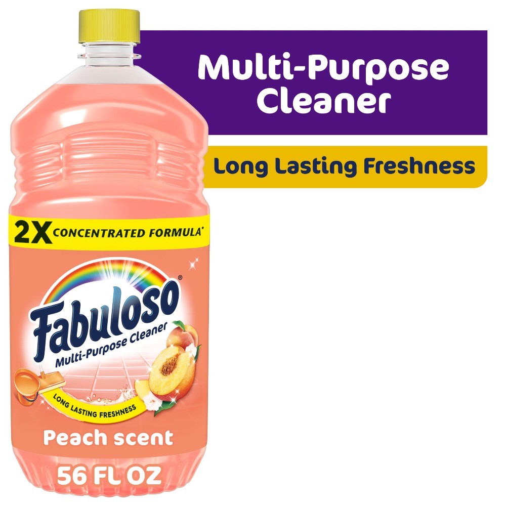 (2 pack) 2X Multi-Purpose Cleaner, No Rinse Floor Cleaner, Peach Scent, 56 fl oz gallery