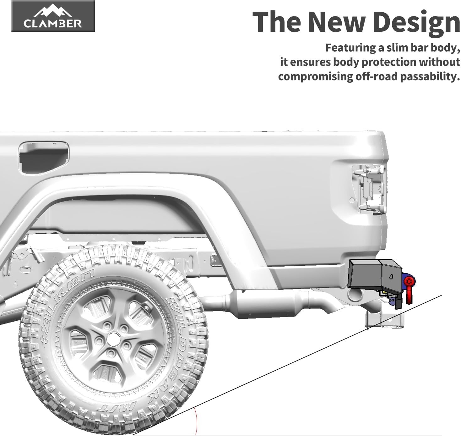 Off-Road Rear Bumper for Jeep Gladiator JT 2020 2021 2022 2023 2024 2025 2026 Te gallery
