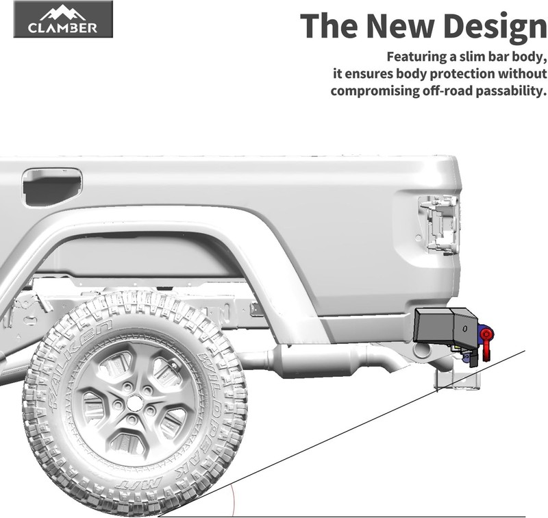 Off-Road Rear Bumper for Jeep Gladiator JT 2020 2021 2022 2023 2024 2025 2026 Te gallery
