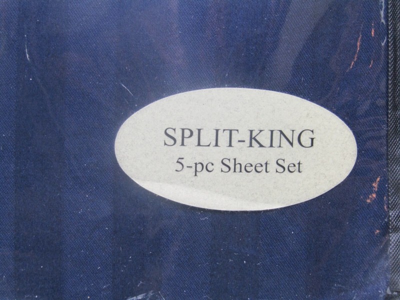 Royal Tradition 600 Thread Count 100% Egyptian Cotton Spilt-King Sheet Set. gallery