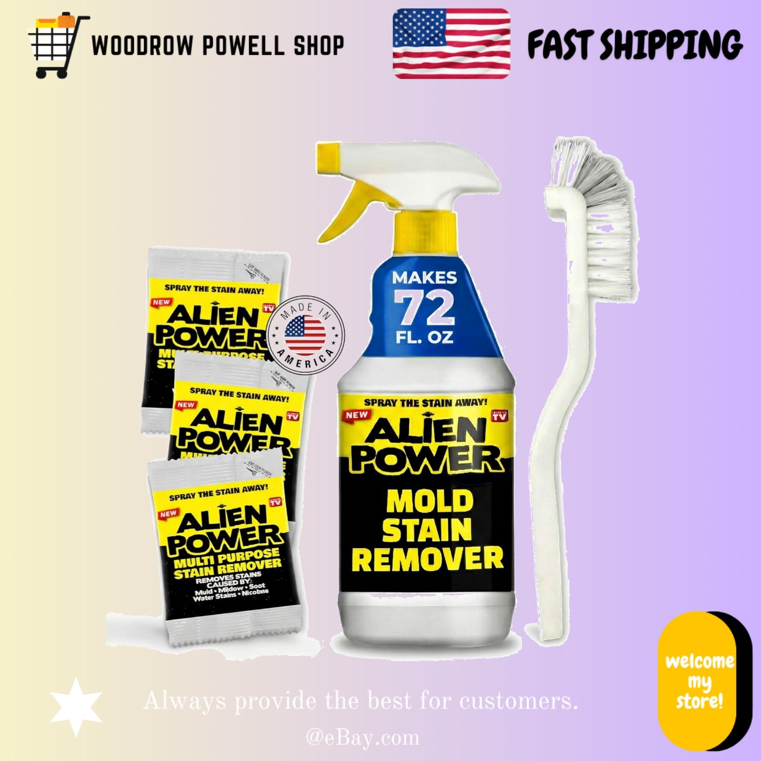 72 Fl Oz Alien Power Instant Spray - Multi-Purpose Mold & Mildew Remover 3-Pack gallery
