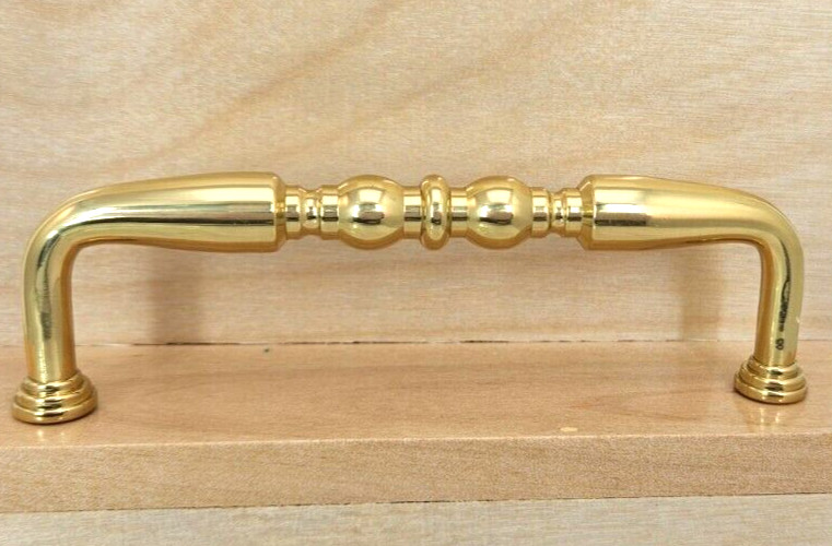 Polished Brass Pull CP-4-PB/9562 Handle 4"cc Colonial Estate Hardware 4.375" gallery
