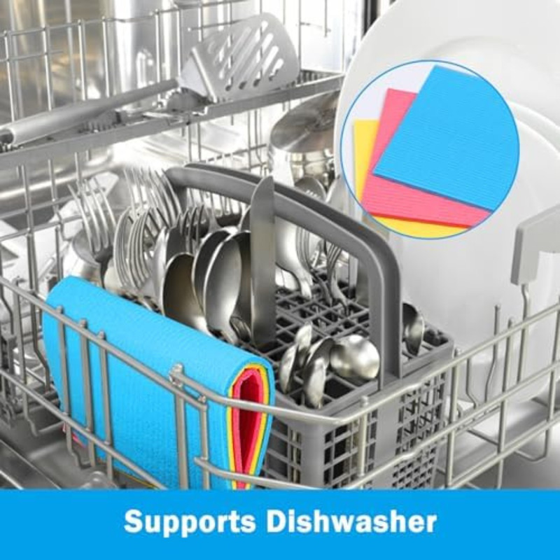 Swedish Dishcloths for Kitchen 10 Pack, Sponge Dish Cloth for Counters & Washing gallery