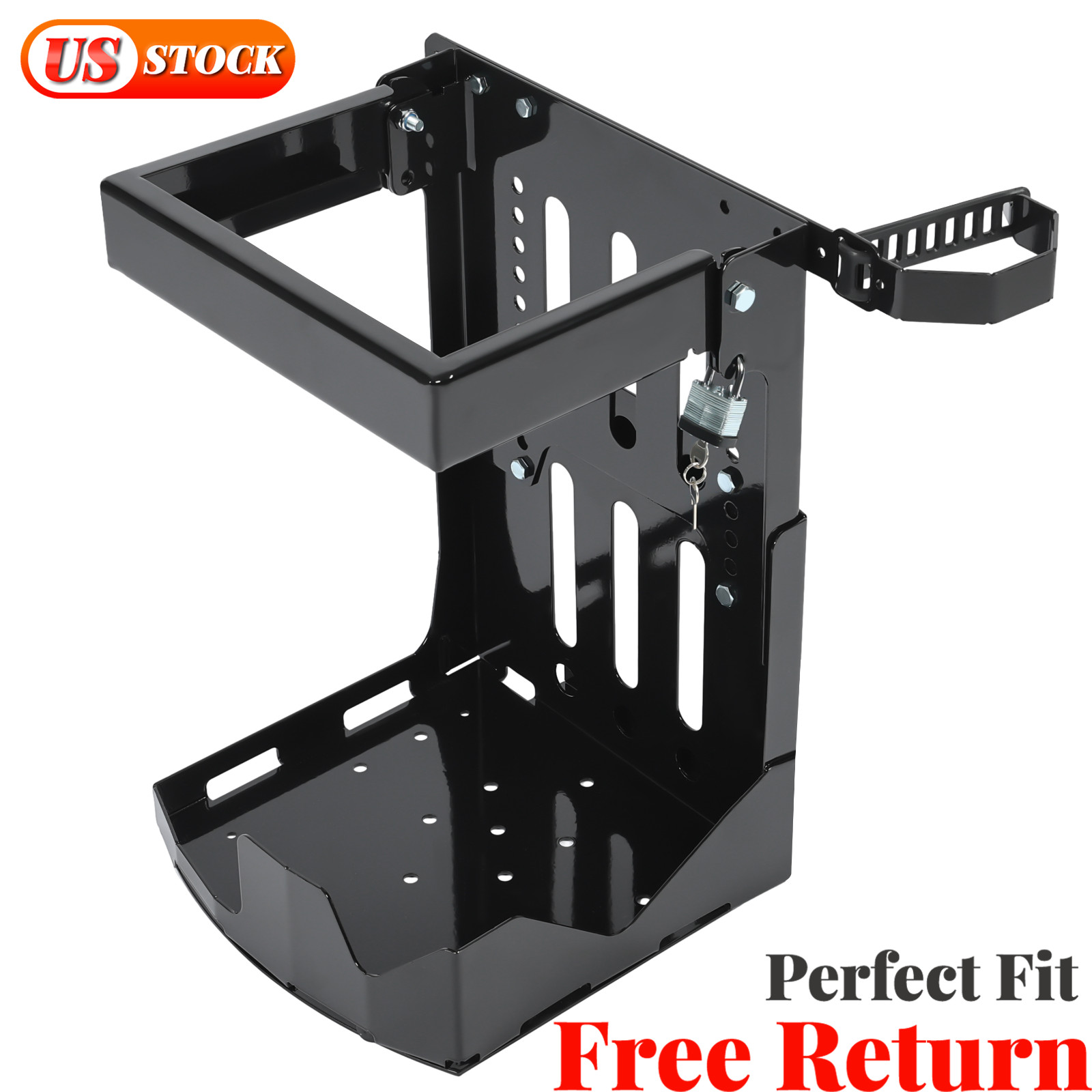 For Open Enclosed Landscape Trailer Lockable Backpack Blower Sprayer Rack Holder gallery