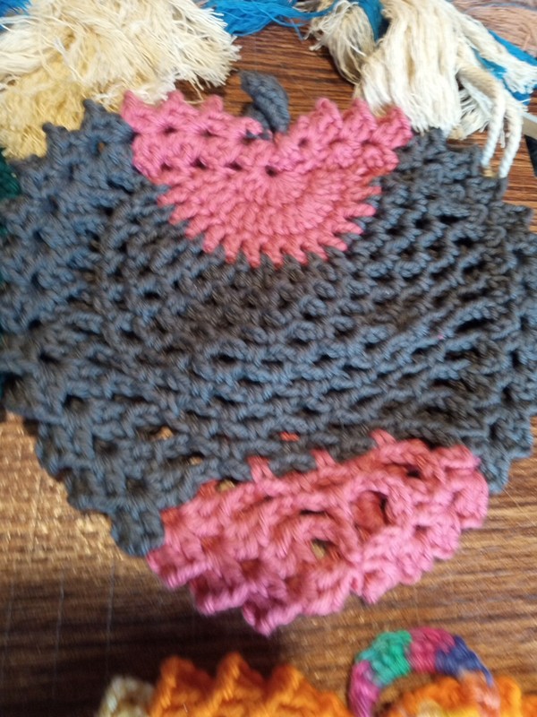6 Handmade Crocheted Potholder Multicoloured & 6 Straight Pot Holders Mix Colors gallery
