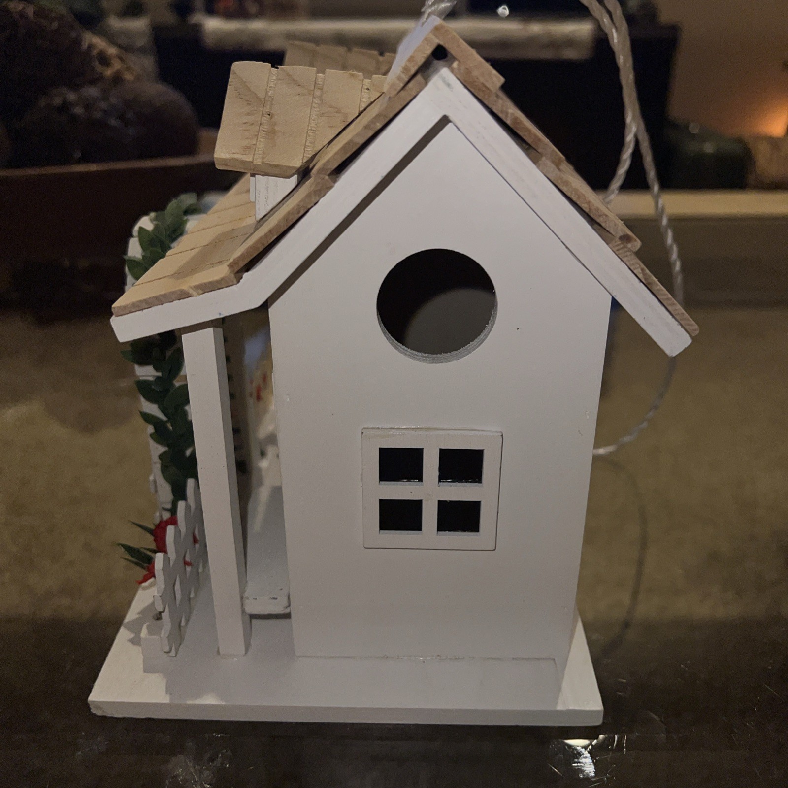 Home Bazaar Cottage Birdhouse House Birds Light wood frame w/arbor READ gallery