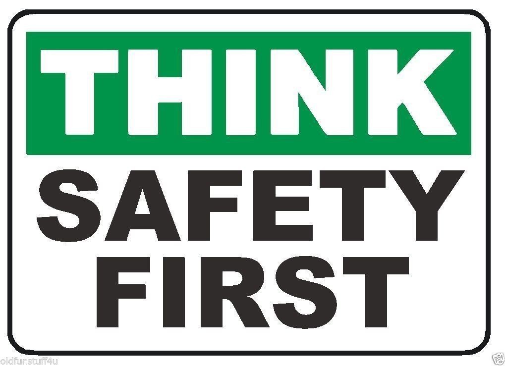 Think Safety First Sticker OSHA Safety Business Sign Decal Label D234 gallery