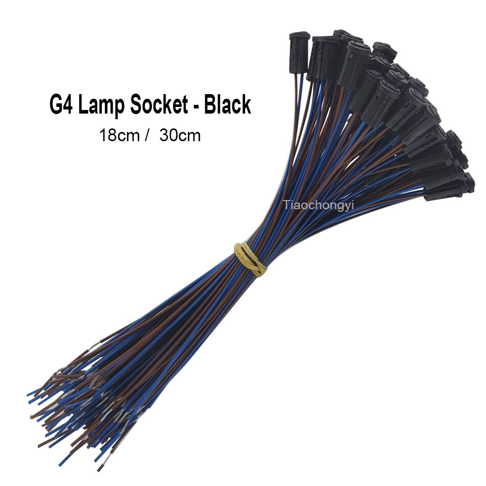 G4 Lamp Socket Base Holder 20cm 30cm wire Connector For LED Crystal Light Bulb gallery