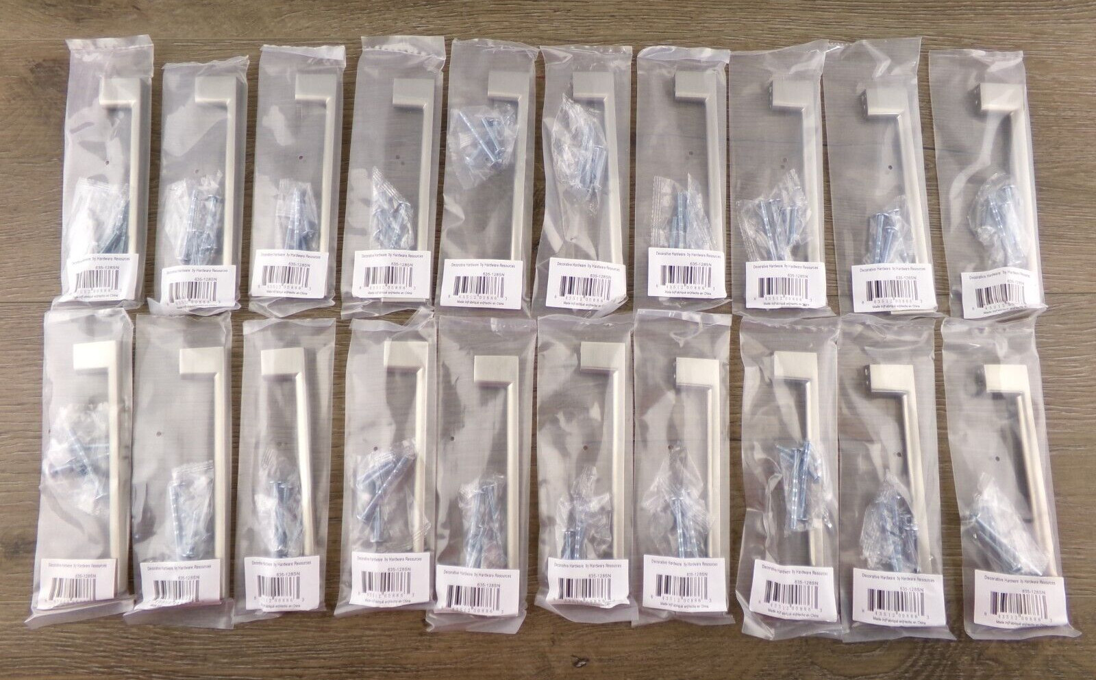 Box of 20 Jeffrey Alexander Sutton 5" Cabinet Pulls, Satin Nickel, New S3 gallery