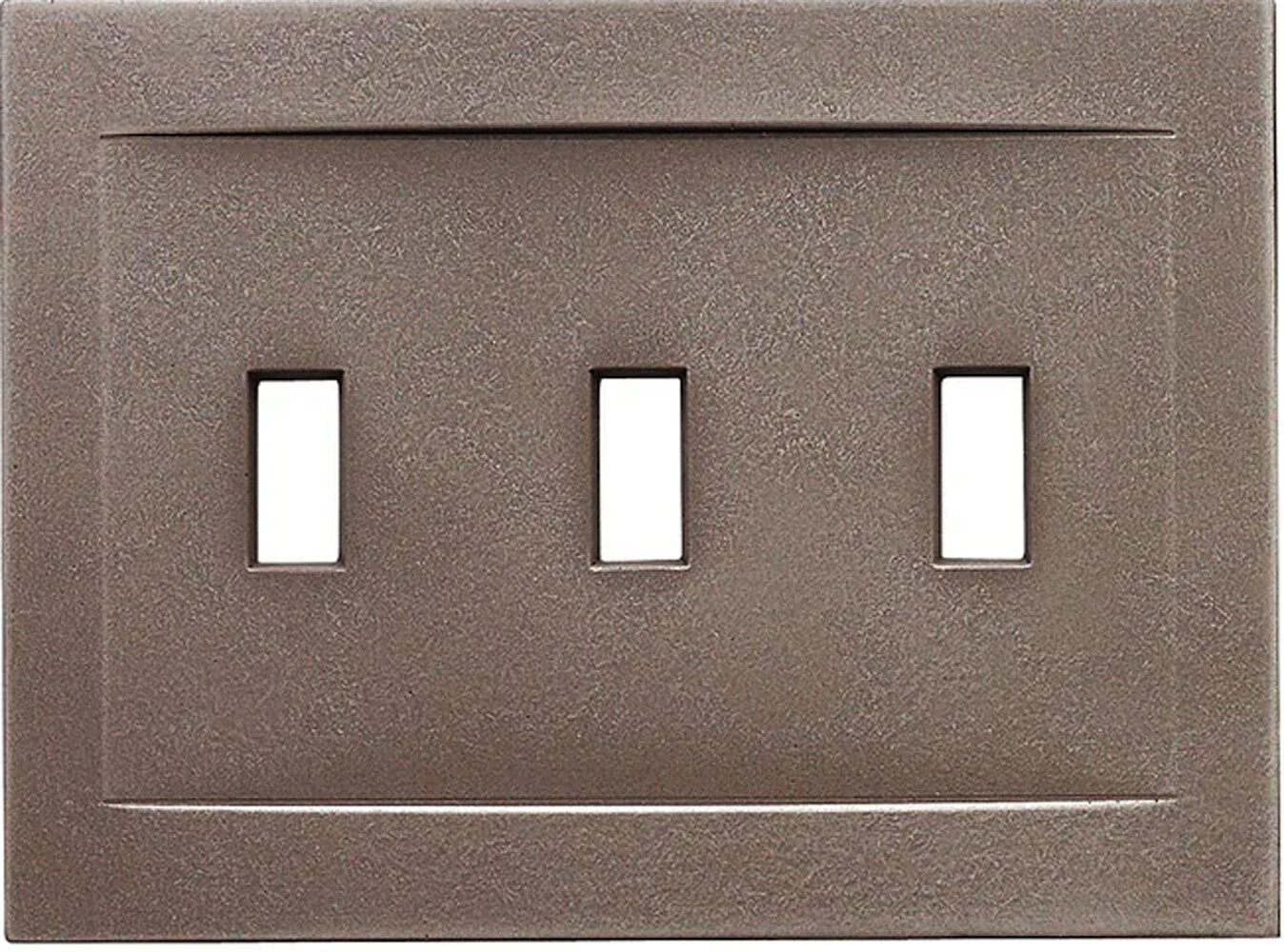 Brushed Nickel Triple Toggle Light Switch Wallplate NO VISIBLE SCREWS USA 662658 gallery